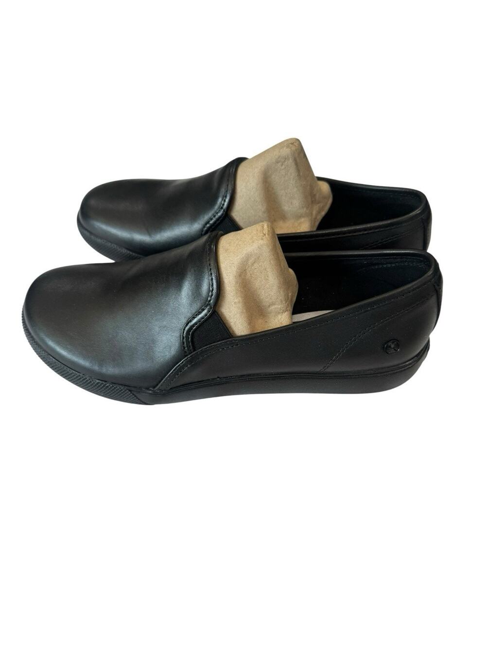 Klogs Padma Shoes Women's Black Leather Slip On Comfort Loafers Work Casual 8.5